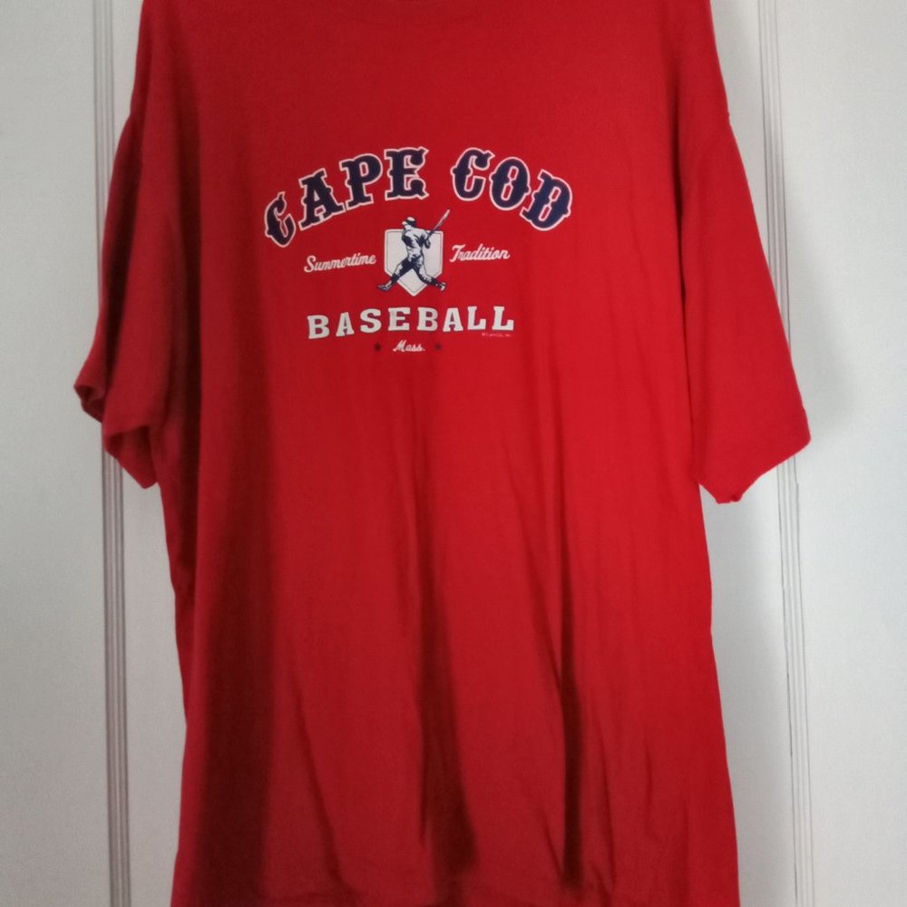 Cape Cod Massachusetts Baseball Short Sleeve Red t shirt Size 2x